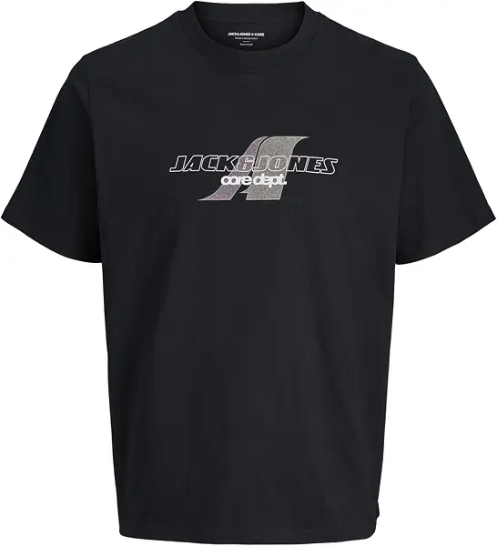 سعر ومواصفات JACK & JONES Mens JCOTIER FRONT PRINT TEE SS CREW NECK Classic (pack of 1) - Black (B0DQLMBC7C) على Amazon EG