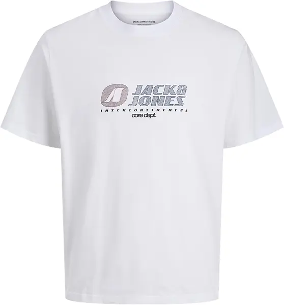 سعر ومواصفات JACK & JONES Mens JCOTIER FRONT PRINT TEE SS CREW NECK Classic (pack of 1) - Bright White (B0DQLP54CZ) على Amazon EG