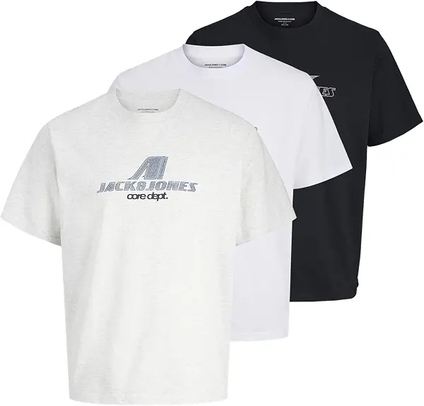 سعر ومواصفات JACK & JONES Mens JCOTIER FRONT PRINT TEE SS CREW 3PK MP Classic (pack of 1) (B0DW4BY2SJ) على Amazon EG