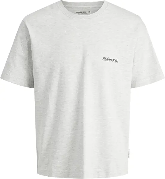 سعر ومواصفات JACK & JONES Mens JCOUNION BACK PRINT JJ TEE SS CREW NECK Classic (pack of 1) - White Melange (B0DQLH4CWX) على Amazon EG