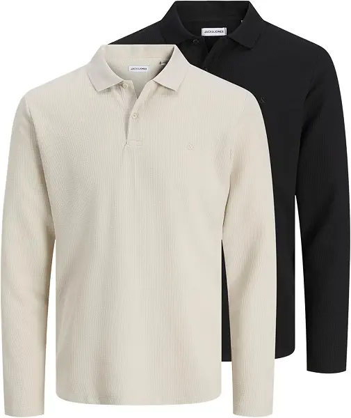 سعر ومواصفات JACK & JONES Mens JJEAUSTIN POLO LS 2PK MP Classic (pack of 1) (B0DW4D2YZ5) على Amazon EG