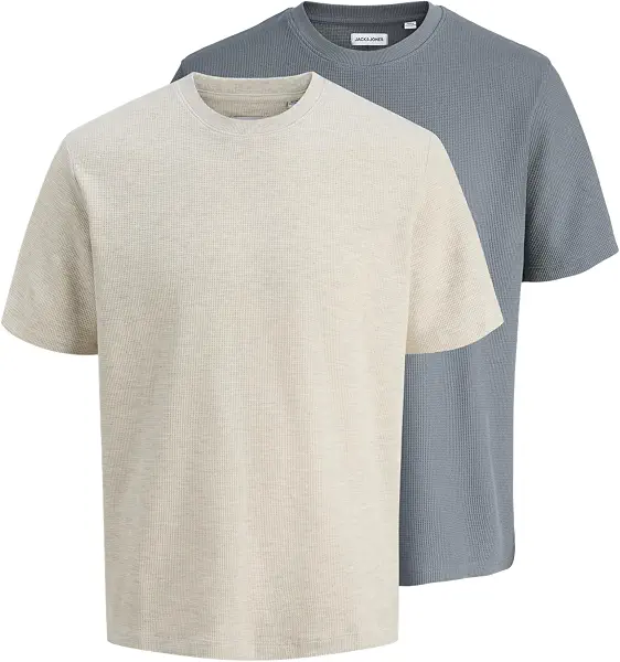 سعر ومواصفات JACK & JONES Mens JJEAUSTIN TEE SS 2PK MP Classic (pack of 1) - Antique White (B0DW4D7Y6W) على Amazon EG