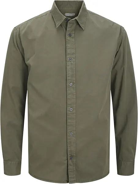 سعر ومواصفات JACK & JONES Mens JJECHARGE FADED SHIRT LS SN Modern (pack of 1) - Dusty Olive (B0DKJYRWHQ) على Amazon EG