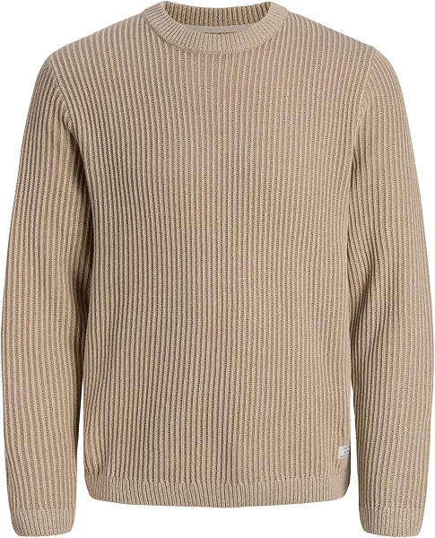 سعر ومواصفات JACK & JONES mens JJEDOVER KNIT CREW NECK SN Hooded Sweatshirt - Moonbeam (B0DKJXXS61) على Amazon EG