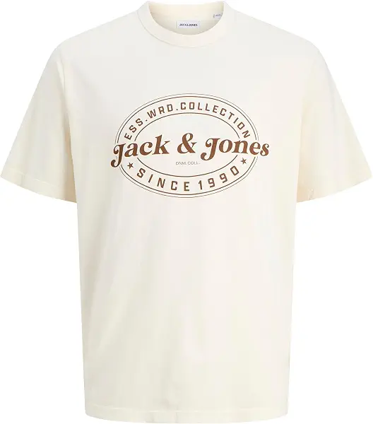 سعر ومواصفات JACK & JONES Mens JJEDOVER PRINT TEE SS CREW NECK Modern (pack of 1) - Antique White (B0DKK1TB7S) على Amazon EG