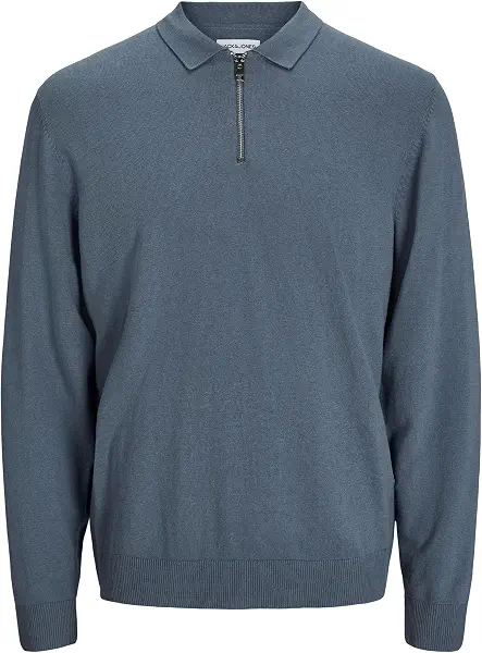 سعر ومواصفات JACK & JONES mens JJEEMIL KNIT POLO HALF ZIP LS NOOS Hooded Sweatshirt (pack of 1) (B0CZW9HP3B) على Amazon EG