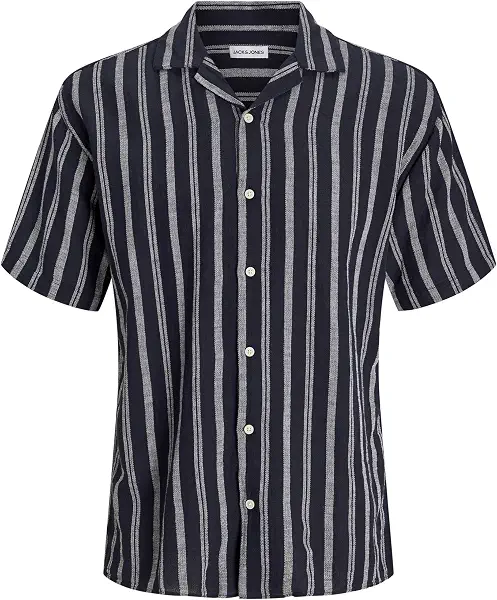 سعر ومواصفات JACK & JONES Mens JJEENZO STRIPE RESORT SHIRT SS SN Modern (pack of 1) - Sky Captain (B0CZS66K3D) على Amazon EG