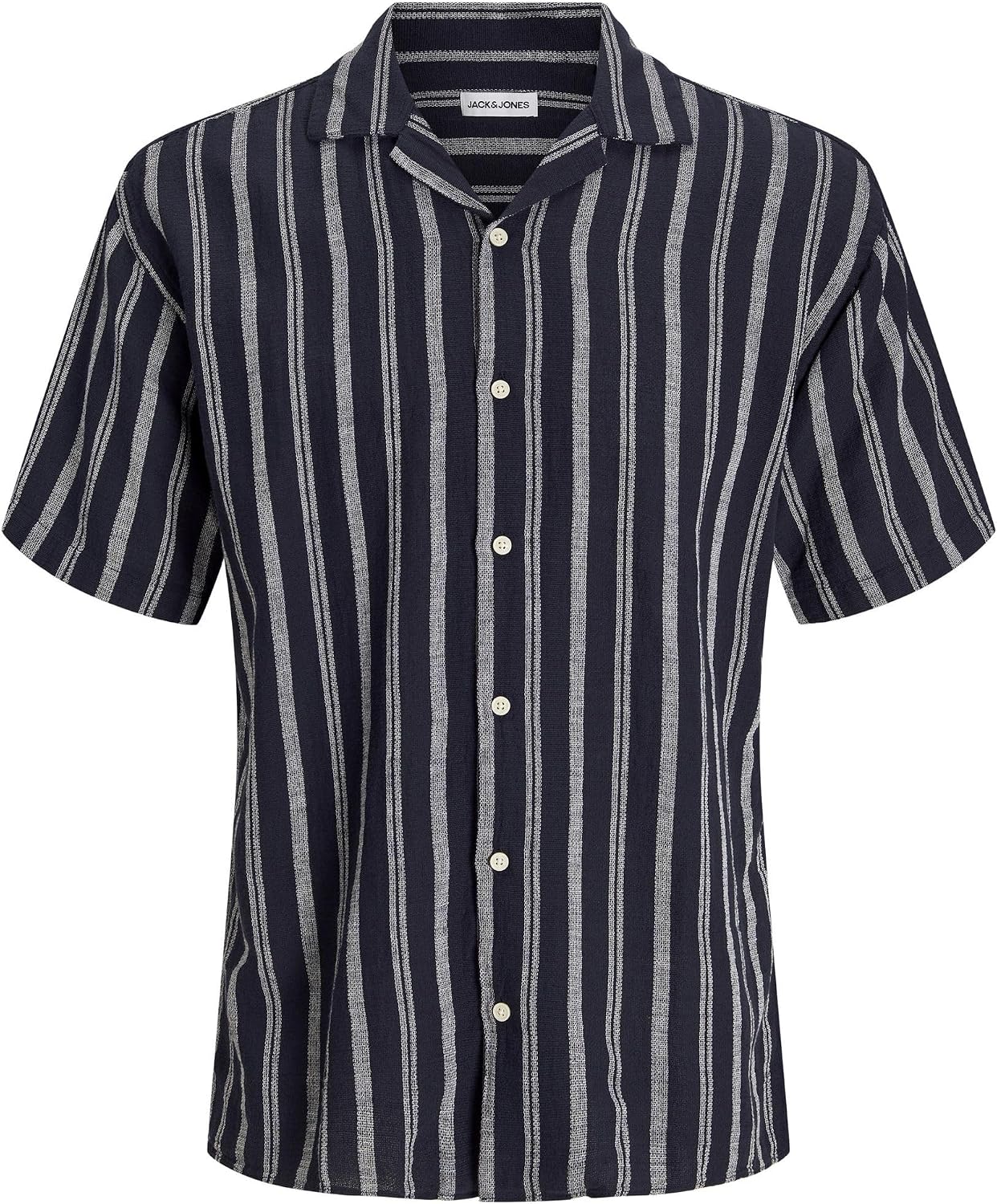 سعر ومواصفات JACK & JONES Mens JJEENZO STRIPE RESORT SHIRT SS SN Modern (pack of 1) (B0D1CCMJQY) على Amazon EG
