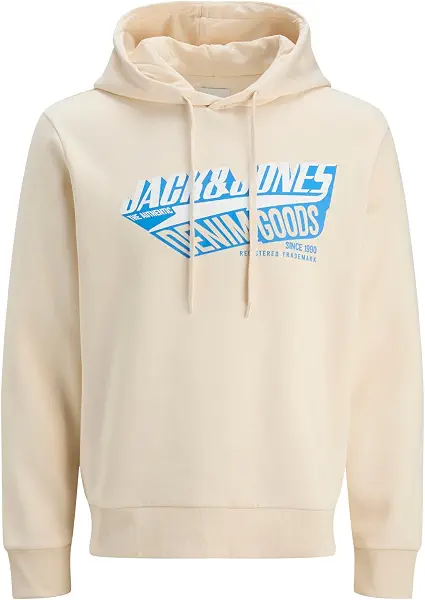 سعر ومواصفات JACK & JONES mens JJELOGO SWEAT HOOD 2 COL 25/26 NOOS Hooded Sweatshirt - Antique White (B0DKK2NFJD) على Amazon EG