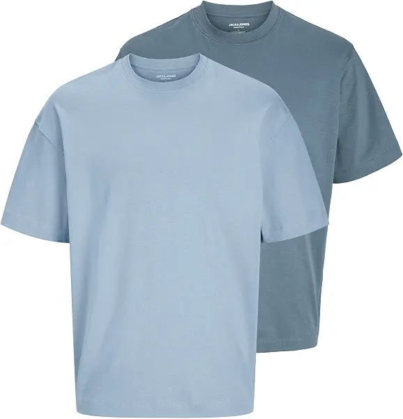 سعر ومواصفات JACK & JONES Mens JJEURBAN EDGE TEE SS O-NECK 2PK MP Classic (pack of 1) - Stormy Weather (B0DKFVCCHZ) على Amazon EG