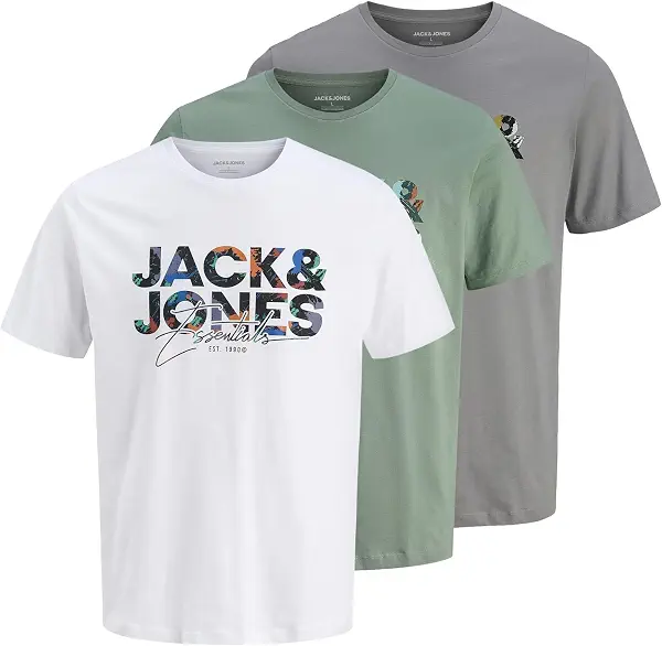 سعر ومواصفات JACK & JONES Mens JJGEPLAS TEE SS CREW NECK 3PK MP Modern (B0F1LQQ4FG) على Amazon EG