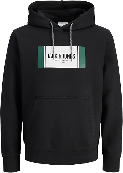 سعر ومواصفات JACK & JONES mens JJHAYATO SWEAT HOOD BTS LN Hooded Sweatshirt (pack of 1) - Black (B0DN25SCSX) على Amazon EG