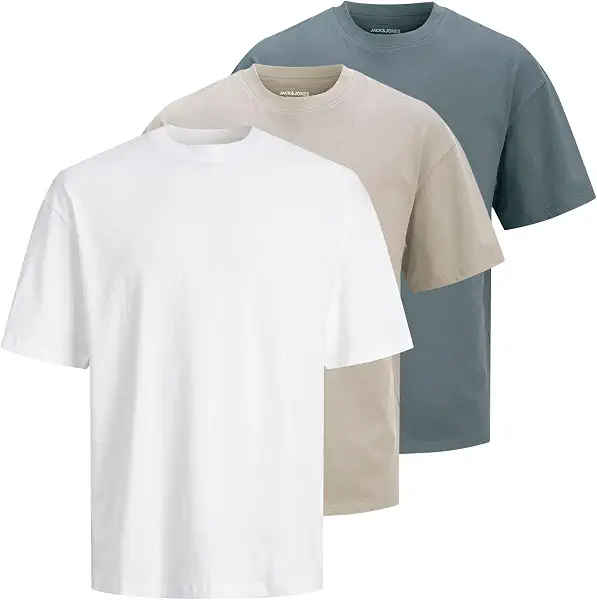 سعر ومواصفات JACK & JONES Mens JJHUGO LOOSE TEE SS CREW NECK 3PK MP Modern - Moonbeam (B0DW4D8GXS) على Amazon EG