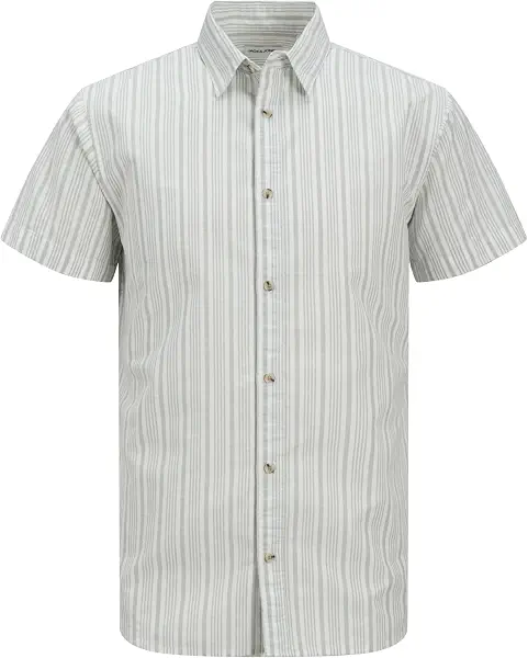 سعر ومواصفات JACK & JONES Mens JJJOSHUA OXFORD STRIPE SHIRT S/S Modern (pack of 1) (B0D4R68HH9) على Amazon EG