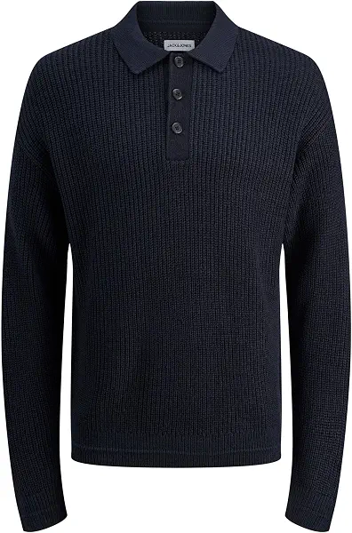 سعر ومواصفات JACK & JONES mens JJKAITO KNIT POLO BF Hooded Sweatshirt - Sky Captain (B0DN236ZG4) على Amazon EG