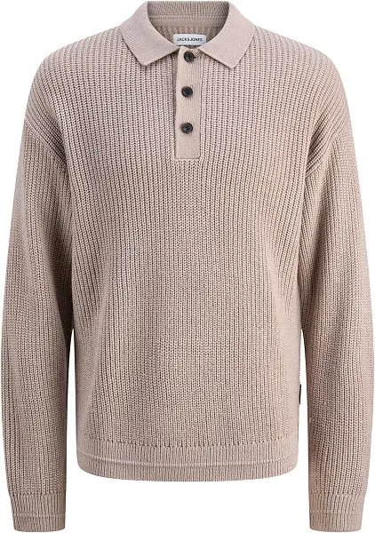 سعر ومواصفات JACK & JONES mens JJKAITO KNIT POLO BF Hooded Sweatshirt - Atmosphere (B0DN25YP3V) على Amazon EG