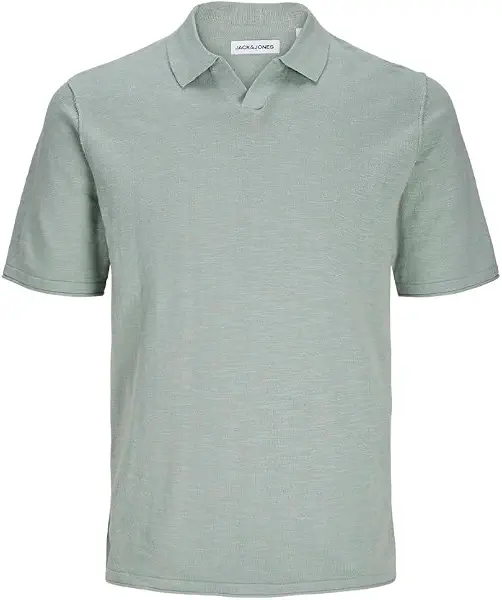 سعر ومواصفات JACK & JONES mens JJKANE KNIT SPLIT NECK POLO Hooded Sweatshirt (pack of 1) - Iceberg Green (B0D1CQ7M8H) على Amazon EG