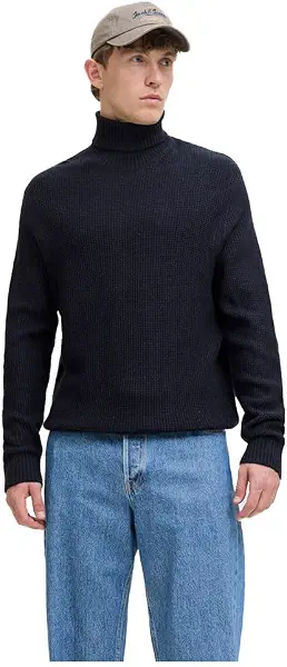سعر ومواصفات JACK & JONES mens JJROY KNIT ROLL NECK AW25 Hooded Sweatshirt - Sky Captain (B0F1LPWRHH) على Amazon EG