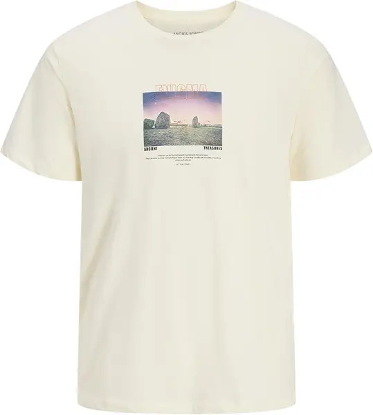 سعر ومواصفات JACK & JONES Mens JJRYU TEE SS CREW NECK Classic (pack of 1) - Antique White (B0DN23YSXS) على Amazon EG