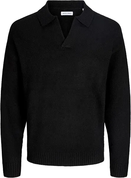 سعر ومواصفات JACK & JONES mens JJSOHO OLLIE KNIT SPLIT NECK LN Hooded Sweatshirt (B0DN271F9K) على Amazon EG