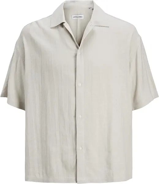 سعر ومواصفات JACK & JONES Mens JJWAYNE SOLID RESORT SHIRT SS Modern (B0D4R1DWK9) على Amazon EG