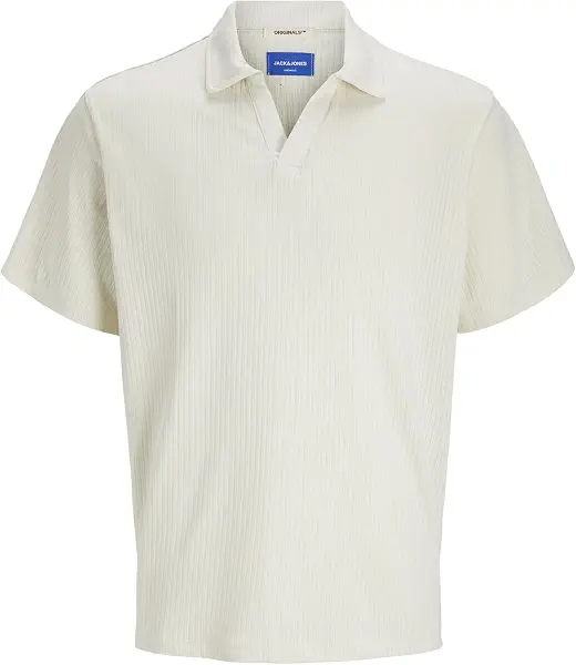 سعر ومواصفات JACK & JONES Mens JORACAPULCO TEXTURE POLO SS Classic (pack of 1) - Antique White (B0DFMN1CZL) على Amazon EG