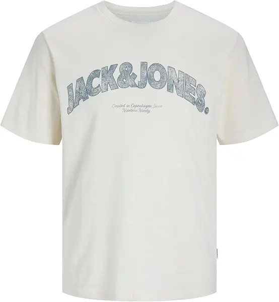 سعر ومواصفات JACK & JONES Mens JORALMERIA BOLD BRANDING TEE SS CN PLS Classic (pack of 1) - Antique White (B0DFMT4HGD) على Amazon EG