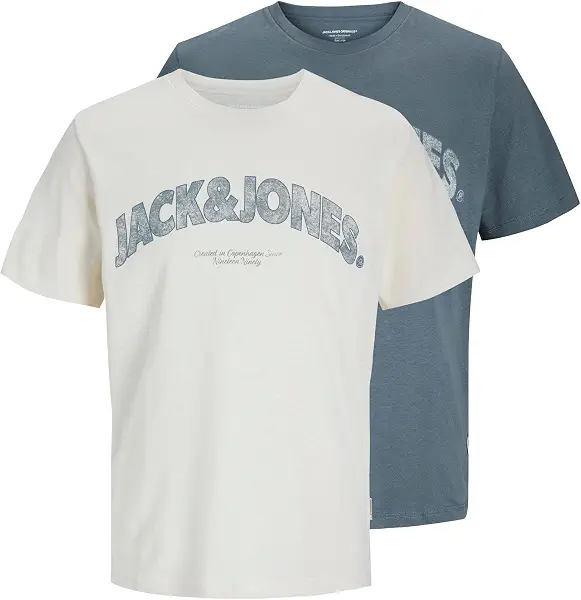 سعر ومواصفات JACK & JONES Mens JORALMERIA BOLD BRANDINGTEE SS CN 2PK MP T-Shirt (B0DKFVNDYV) على Amazon EG