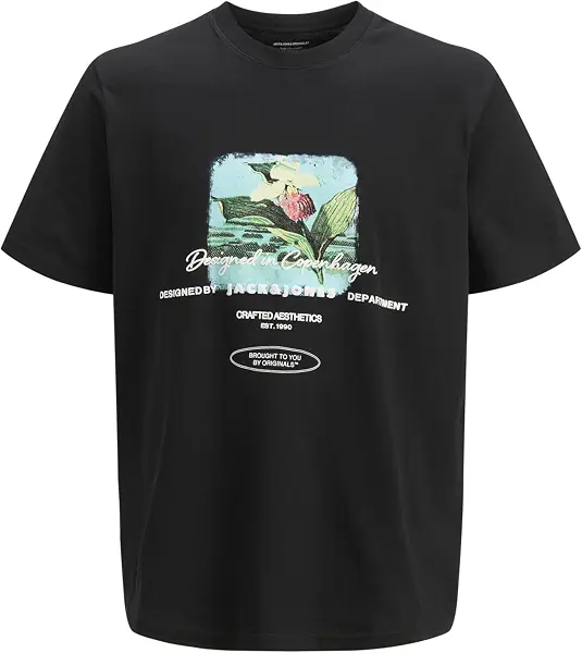 سعر ومواصفات JACK & JONES Mens JORALMERIA STAMP TEE SS CREW NECK Classic (pack of 1) (B0DFMH1KQG) على Amazon EG