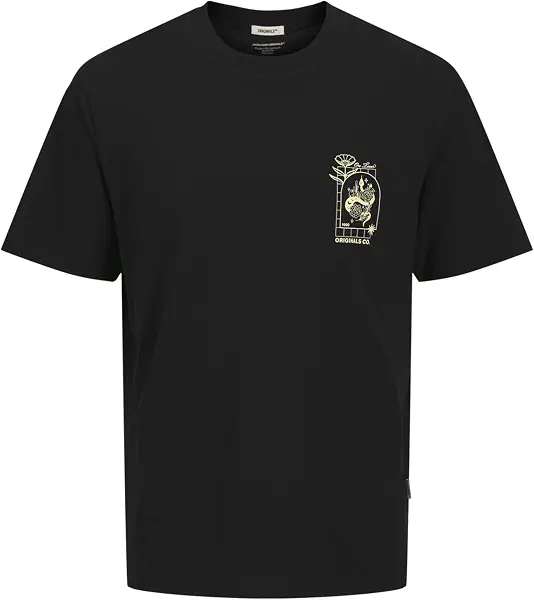 سعر ومواصفات JACK & JONES Mens JORBELLAGIO COLLAGE TEE SS CREW NECK Classic (pack of 1) - Black (B0DFHMJTFL) على Amazon EG