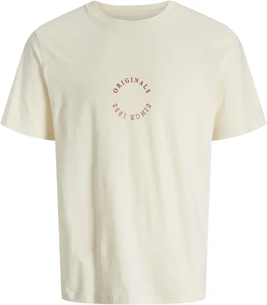سعر ومواصفات JACK & JONES Mens JORBILLYBURG MINIMAL TEE SS CREW NECK Classic (pack of 1) - Antique White (B0DQLN42DJ) على Amazon EG