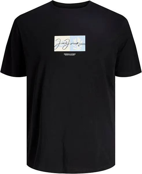 سعر ومواصفات JACK & JONES Mens JORCANGGU FRONT TEE SS CREW FST PLS Classic (pack of 1) - Black (B0DFMQTQNS) على Amazon EG