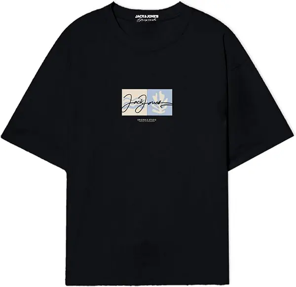 سعر ومواصفات JACK & JONES Mens JORCANGGU FRONT TEE SS CREW NECK FST Classic (pack of 1) - Black (B0DFMRVJ3L) على Amazon EG