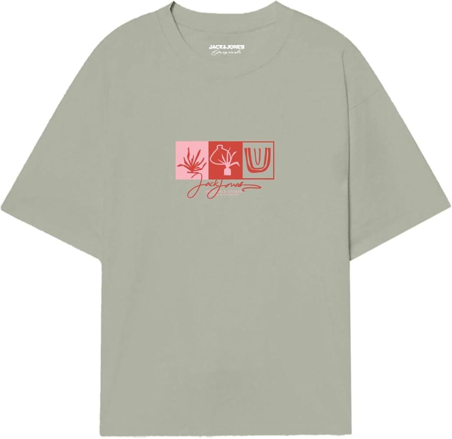 سعر ومواصفات JACK & JONES Mens JORCANGGU FRONT TEE SS CREW NECK FST Classic (pack of 1) - Celadon Tint (B0DFMSRFSK) على Amazon EG