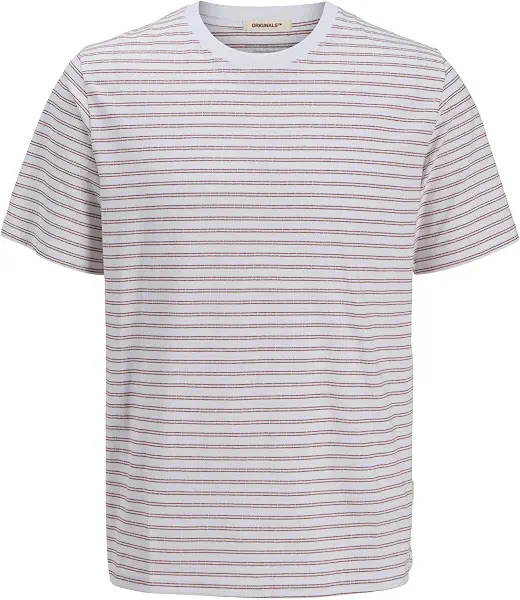 سعر ومواصفات JACK & JONES Mens JORCANGGU STRIPE TEE SS CREW NECK Classic (pack of 1) - Bright White (B0DFHHDR2T) على Amazon EG