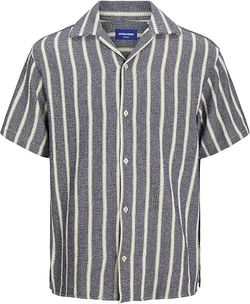 سعر ومواصفات JACK & JONES Mens JORCOBA STRIPE RESORT SHIRT SS SN Modern (pack of 1) - Ocean Cavern (B0D97P7TDJ) على Amazon EG