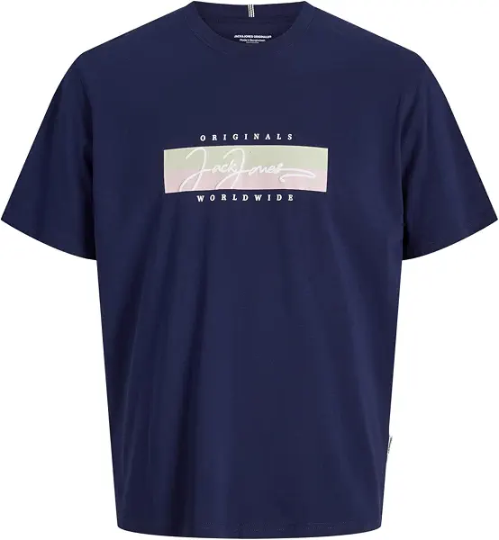 سعر ومواصفات JACK & JONES Mens JORFREDERIKSBERG BOX SCRIPT TEE SS PLS Classic (pack of 1) - Ocean Cavern (B0DFMDVZW6) على Amazon EG