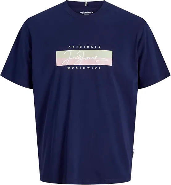 سعر ومواصفات JACK & JONES Mens JORFREDERIKSBERG BOX SCRIPT TEE SS CN LN Jorfrederiksberg Box Script Tee Ss Cn Sn (pack of 1) (B0DFMKC2MQ) على Amazon EG