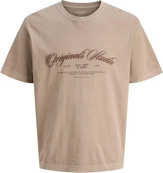 سعر ومواصفات JACK & JONES Mens JORINWOOD WASH TEE SS CREW NECK T-Shirts & Tops - Mocha Meringue (B0DQLVTXWJ) على Amazon EG