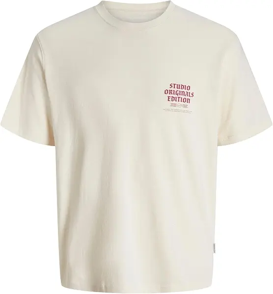 سعر ومواصفات JACK & JONES Mens JORMEADOWS TYPO TEE SS CREW NECK T-Shirts & Tops (B0DQL5GYV3) على Amazon EG