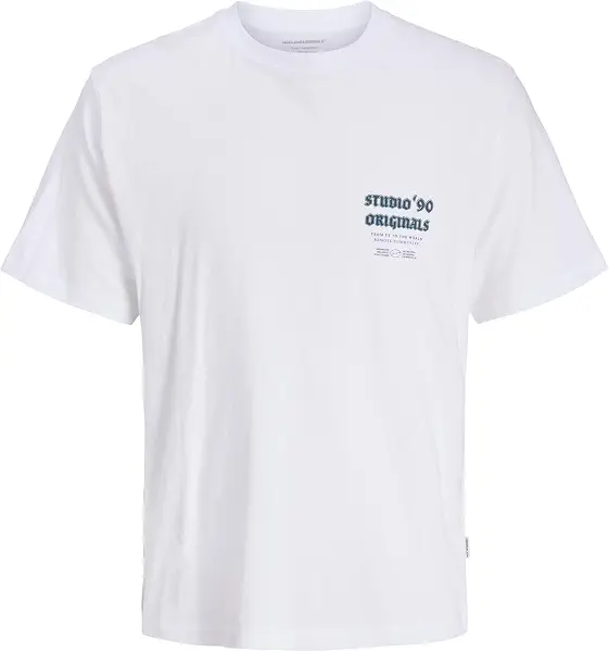 سعر ومواصفات JACK & JONES Mens JORMEADOWS TYPO TEE SS CREW NECK T-Shirts & Tops - Bright White (B0DQL7CNKS) على Amazon EG