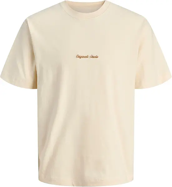 سعر ومواصفات JACK & JONES Mens JORNORREBRO EMB TEE SS CREW NECK NOOS Classic (pack of 1) - Antique White (B0DQLDF95L) على Amazon EG