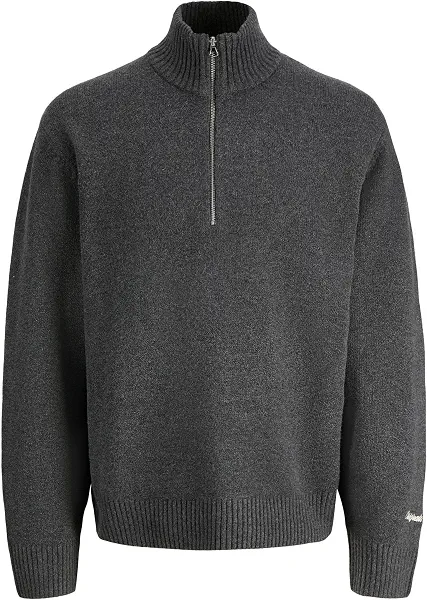 سعر ومواصفات JACK & JONES Mens JORNORREBRO KNIT HALF ZIP SN Knit (pack of 1) - Dark Grey Melange (B0DQLC2Y3Q) على Amazon EG