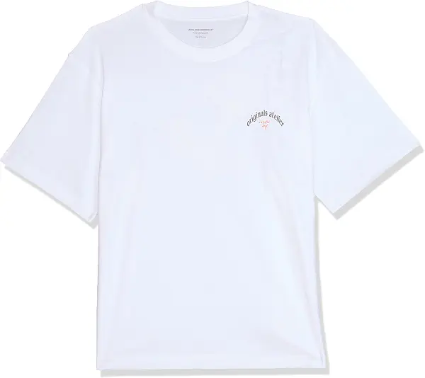 سعر ومواصفات JACK & JONES Mens JORPAROS ELEMENT BACK TEE SS CREW NECK Modern - Bright White (B0F1LNDLJL) على Amazon EG