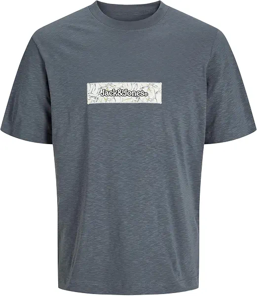 سعر ومواصفات JACK & JONES Mens JORSPLIT AOP BRANDING TEE SS CREW NECK Modern - Stormy Weather (B0D98PPSFF) على Amazon EG