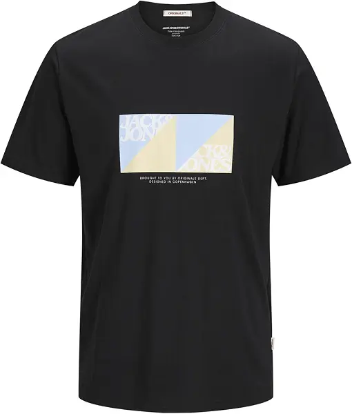 سعر ومواصفات JACK & JONES Mens JORTAVIRA BRANDING TEE SS CREW NECK Classic (pack of 1) - Black (B0DFH873GD) على Amazon EG