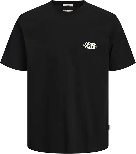 سعر ومواصفات JACK & JONES Mens JORTAVIRA TYPE BACK TEESS CREW NECK OC25 Classic (pack of 1) - Black (B0DFMP45BK) على Amazon EG