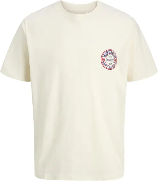 سعر ومواصفات JACK & JONES Mens JORYORK CHEST TEE SS CREW NECK Classic (pack of 1) - Antique White (B0DQLGP6C3) على Amazon EG