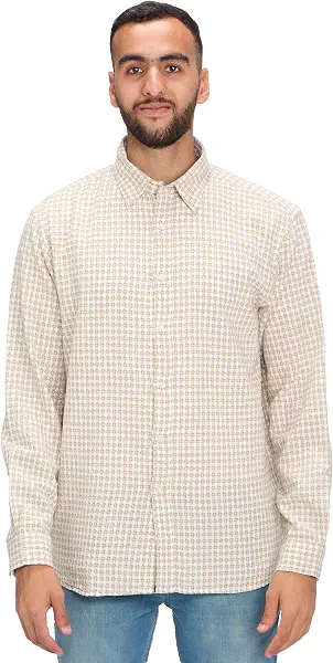 سعر ومواصفات JACK & JONES Mens Joshua Dobby Check Long-Sleeves Modern (pack of 1) - Fields Of Rye (B0DK7HZ1RL) على Amazon EG
