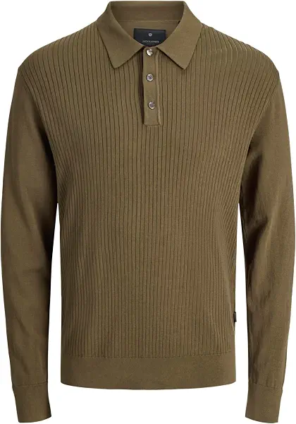 سعر ومواصفات JACK & JONES mens JPRBLAEDGAR KNIT POLO LS Sweater (pack of 1) - Beech (B0DQKYTBCH) على Amazon EG